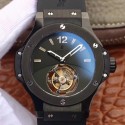 Replica Hublot Big Bang Tourbillon Solo Bang Ceramic 305.CM.134.RX Noob Ceramic Black Dial Swiss Tourbillon