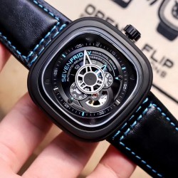 Replica SevenFriday P2B/02 Revolution SW PVD Black & Blue Dial Miyota 82S7