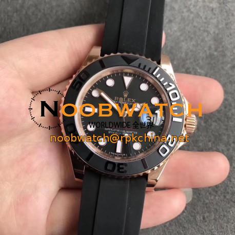 Replica Rolex Yacht-Master 40 116655 Noob Rose Gold Black Dial Swiss 2836-2