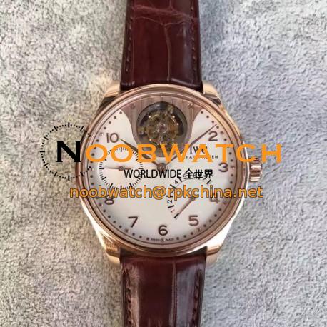 Replica IWC Portuguese Tourbillon Mystery IW504202 TF Rose Gold White Dial Swiss 50900