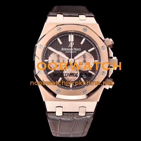 Replica Audemars Piguet Royal Oak Chronograph 26331 OM Rose Gold Chocolate Dial Swiss 7750