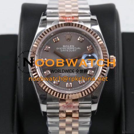 Replica Rolex Datejust 36MM 116231 GM Stainless Steel 904L & Rose Gold Anthracite Dial Swiss 2824-2