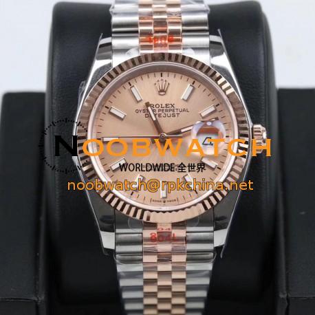 Replica Rolex Datejust 36MM 116231 GM Stainless Steel 904L & Rose Gold Rose Gold Dial Swiss 2824-2