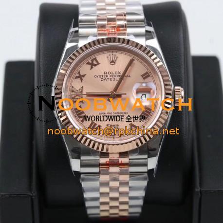 Replica Rolex Datejust 36MM 116231 GM Stainless Steel 904L & Rose Gold Rose Gold Dial Swiss 2824-2