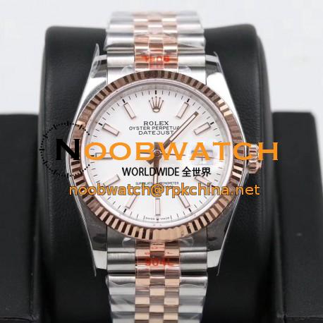 Replica Rolex Datejust 36MM 116231 GM Stainless Steel 904L & Rose Gold White Dial Swiss 2824-2