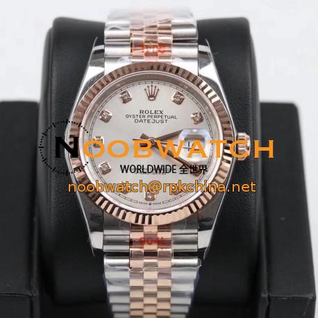 Replica Rolex Datejust 36MM 116231 GM Stainless Steel 904L & Rose Gold Silver Dial Swiss 2824-2