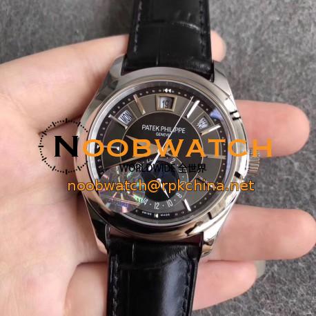 Replica Patek Philippe Annual Calendar 5205G-010 KM Stainless Steel Black Dial Swiss 324SQALU 24H/206