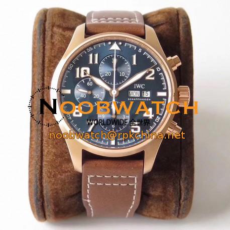 Replica IWC Pilot Chronograph Edition Le Petit Prince IW377721 ZF Rose Gold Blue Dial Swiss 7750