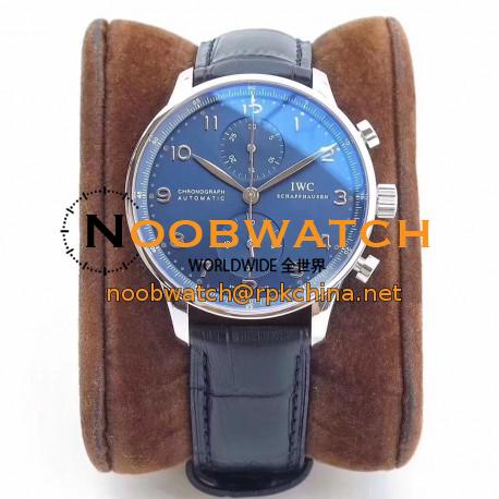 Replica IWC Portugieser Chronograph IW371491 ZF V2 Stainless Steel Blue Dial Swiss 7750