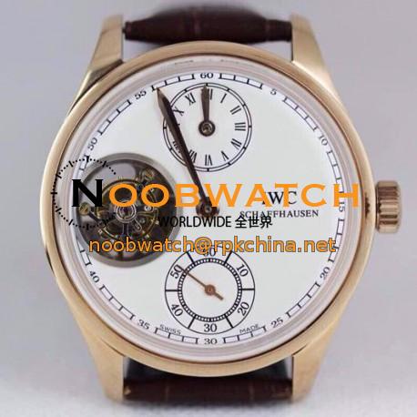 Replica IWC Portuguese Regulateur Tourbillon IW5446 Rose Gold White Dial Swiss Tourbillon