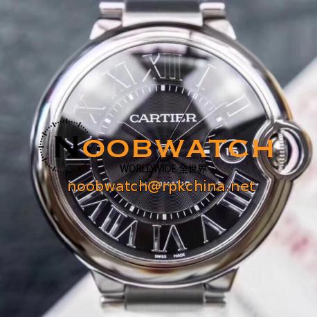 Replica Ballon Bleu De Cartier 42MM WSBB0003 V6F V5 Stainless Steel Black Dial Swiss 2824-2