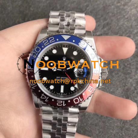 Replica Rolex GMT-Master II 126710BLRO EW Stainless Steel Black Dial Swiss 2836-2