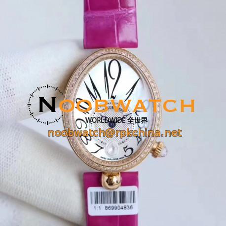 Replica Breguet Reine de Naples 8918BR/58/964/D00D ZF Rose Gold & Diamonds Mother Of Pearl Dial Swiss Caliber 537/3