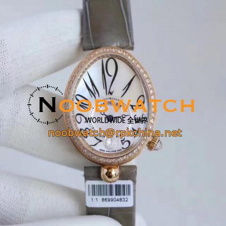 Replica Breguet Reine de Naples 8918BR/58/964/D00D ZF Rose Gold & Diamonds Mother Of Pearl Dial Swiss Caliber 537/3