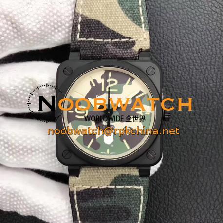 Replica Bell & Ross BR 03-92 PVD Bape Noob V3 PVD Camouflage Apes Dial M9015