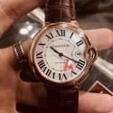 Replica Ballon Bleu De Cartier 42MM W6900651 V6 Rose Gold Silver Dial Seiko NH05A