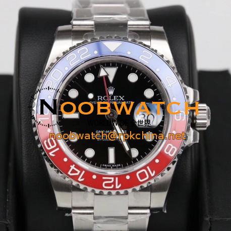 Replica Rolex GMT-Master II 116719BLRO GM Stainless Steel 904L Black Dial Swiss 2836-2