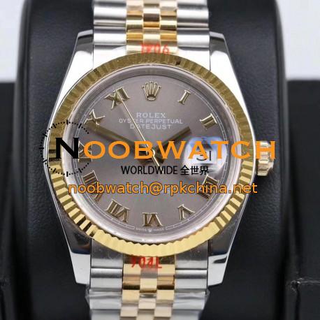 Replica Rolex Datejust 36MM 116233 GM Stainless Steel 904L & Yellow Gold Anthracite Dial Swiss 2824-2