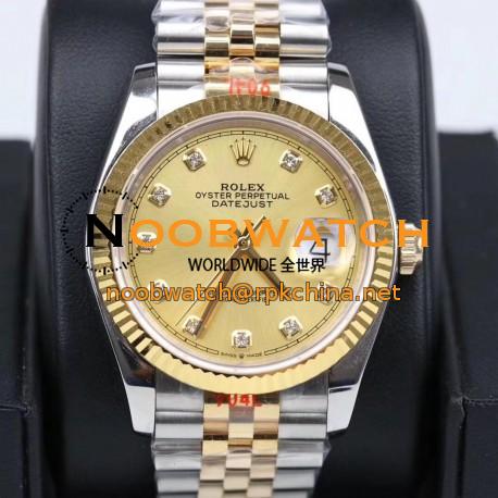 Replica Rolex Datejust 36MM 116233 GM Stainless Steel 904L & Yellow Gold Champagne Dial Swiss 2824-2