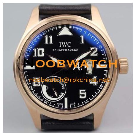 Replica IWC Pilot Antoine De Saint Expert IW320103 42MM Power Reserve Rose Gold Black Dial Swiss 79320