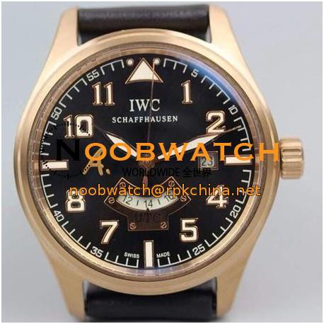 Replica IWC Pilot UTC Antoine De Saint Exupery IW326103 44MM GMT Rose Gold Black Dial Swiss 30710