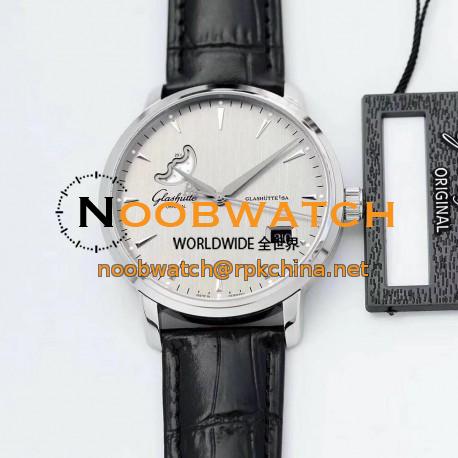 Replica Glashutte Senator Excellence Panorama Date Moon Phase 1-36-04-03-02-02 ETC Stainless Steel Grey Dial Swiss 36-04