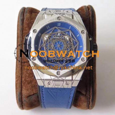 Replica Hublot Big Bang Sang Titanium Blue 415.NX.7179.VR.1704.MXM18 TMF Titanium Blue Dial Swiss HUB1213 UNICO Manufacture