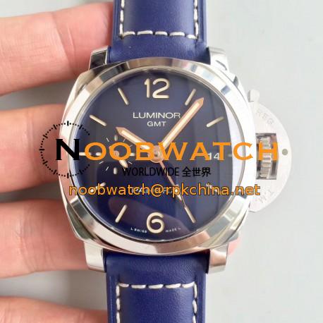 Replica Panerai Luminor 1950 3 Days GMT Acciaio PAM688 VS V2 Stainless Steel Blue Dial Swiss P9001