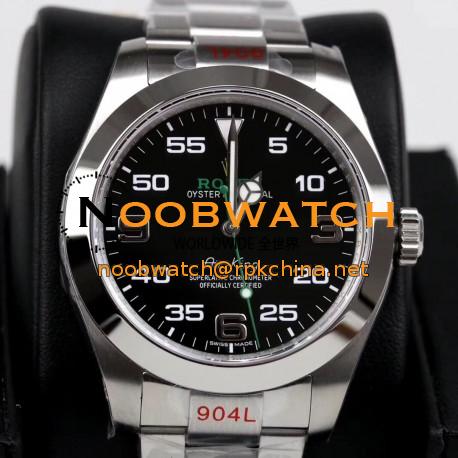 Replica Rolex Air-King 116900 GM Stainless Steel 904L Black Dial Swiss 2836-2