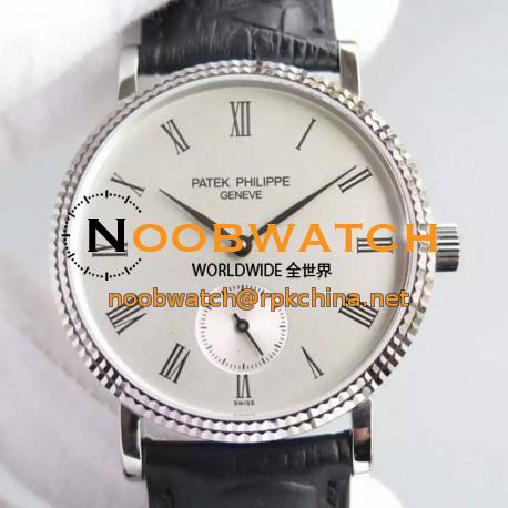 Replica Patek Philippe Calatrava 5119G Stainless Steel White Dial Swiss 215PS