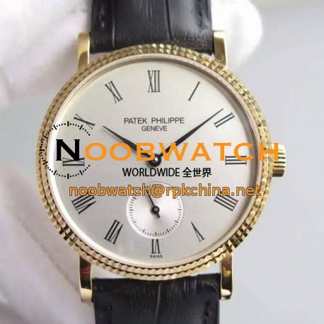 Replica Patek Philippe Calatrava 5119R Yellow Gold White Dial Swiss 215PS