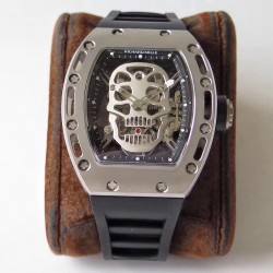 Replica Richard Mille RM052 EUR Titanium Skeleton Silver Skull Dial Swiss Tourbillon