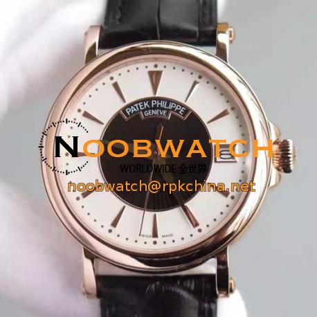 Replica Patek Philippe Calatrava 5153 Rose Gold White & Black Dial Swiss 324SC