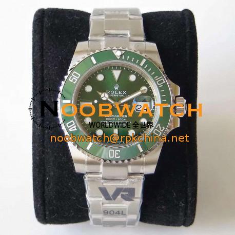 Replica Rolex Submariner Date 116610LV VR Stainless Steel 904L Green Dial Swiss 3135