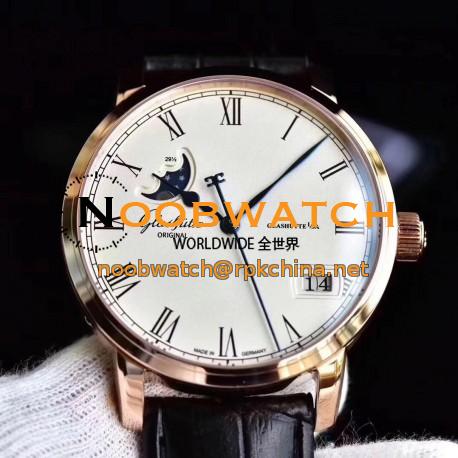 Replica Glashutte Senator Panorama Date Moon Phase 100-04-32-15-04 GF Rose Gold White Dial Swiss 100-04