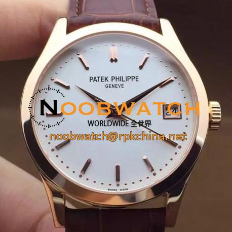 Replica Patek Philippe Calatrava 5296 Rose Gold White Dial Swiss 324SC