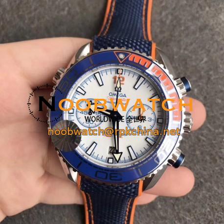 Replica Omega Seamaster Planet Ocean 600M Michael Phelps 215.32.46.51.04.001 OM V2 Stainless Steel White Dial Swiss 9900