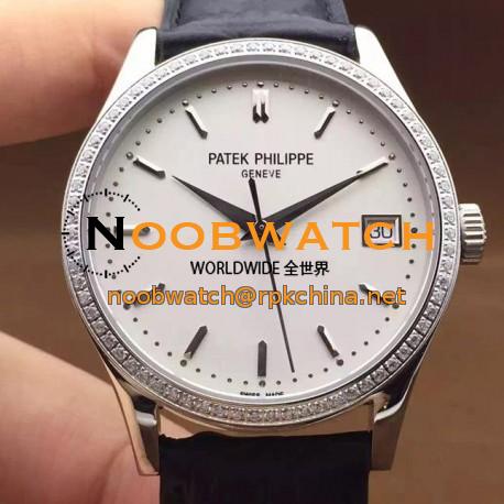 Replica Patek Philippe Calatrava 5296 Stainless Steel Diamonds Bezel Swiss 324SC