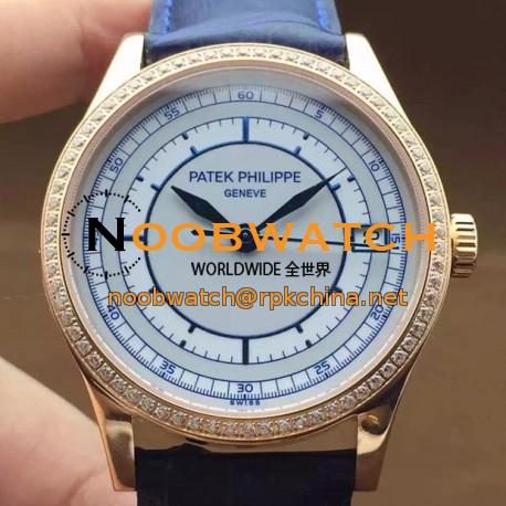 Replica Patek Philippe Calatrava 5296 Rose Gold Diamonds Bezel Swiss 324SC