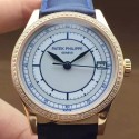 Replica Patek Philippe Calatrava 5296 Rose Gold Diamonds Bezel Swiss 324SC