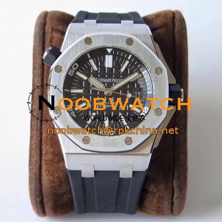 Replica Audemars Piguet Royal Oak Offshore Diver 15710ST.OO.A002CA.01 JF V9 Stainless Steel Black Dial Swiss 3120