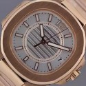 Replica Patek Philippe Nautilus 7011 Ladies Rose Gold White Dial Swiss Eta Quartz