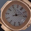 Replica Patek Philippe Nautilus Jumbo 5711 Rose Gold White Dial Swiss 2824