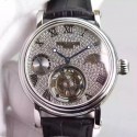 Replica Patek Philippe Tourbillon Moonphase Power Reserve Stainless Steel Diamonds Dial Swiss Tourbillon