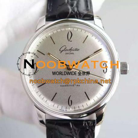 Replica Glashutte Senator Sixties Stainless Steel White Dial Swiss Caliber 39-52