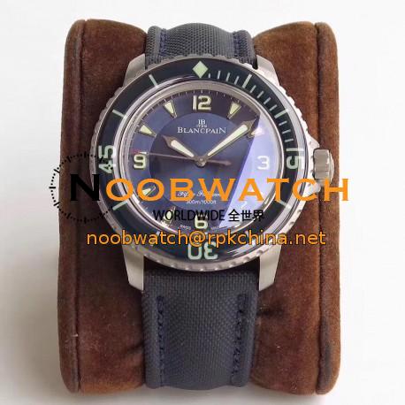 Replica Blancpain Fifty Fathoms 5015 12B40 O52 ZF Titanium Blue Dial Swiss 1315