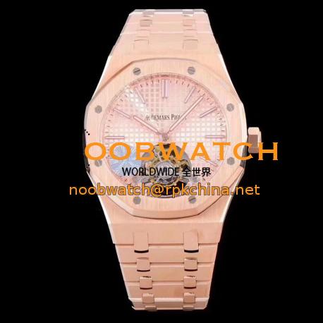 Replica Audemars Piguet Royal Oak Tourbillon Extra Thin 26522 JF Rose Gold Rose Gold Dial Swiss Tourbillon