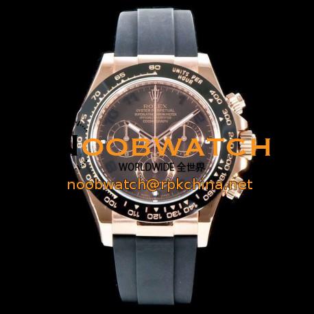 Replica Rolex Daytona Cosmograph 116515LN AR V2 Rose Gold Plated Stainless Steel 904L Chocolate Dial Swiss 4130 Run 6@SEC