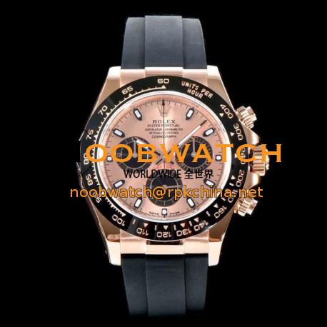 Replica Rolex Daytona Cosmograph 116515LN AR V2 Rose Gold Plated Stainless Steel 904L Rose Gold Dial Swiss 4130 Run 6@SEC