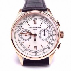 Replica Patek Philippe 5170R Chronograph Rose Gold White Dial Lemania